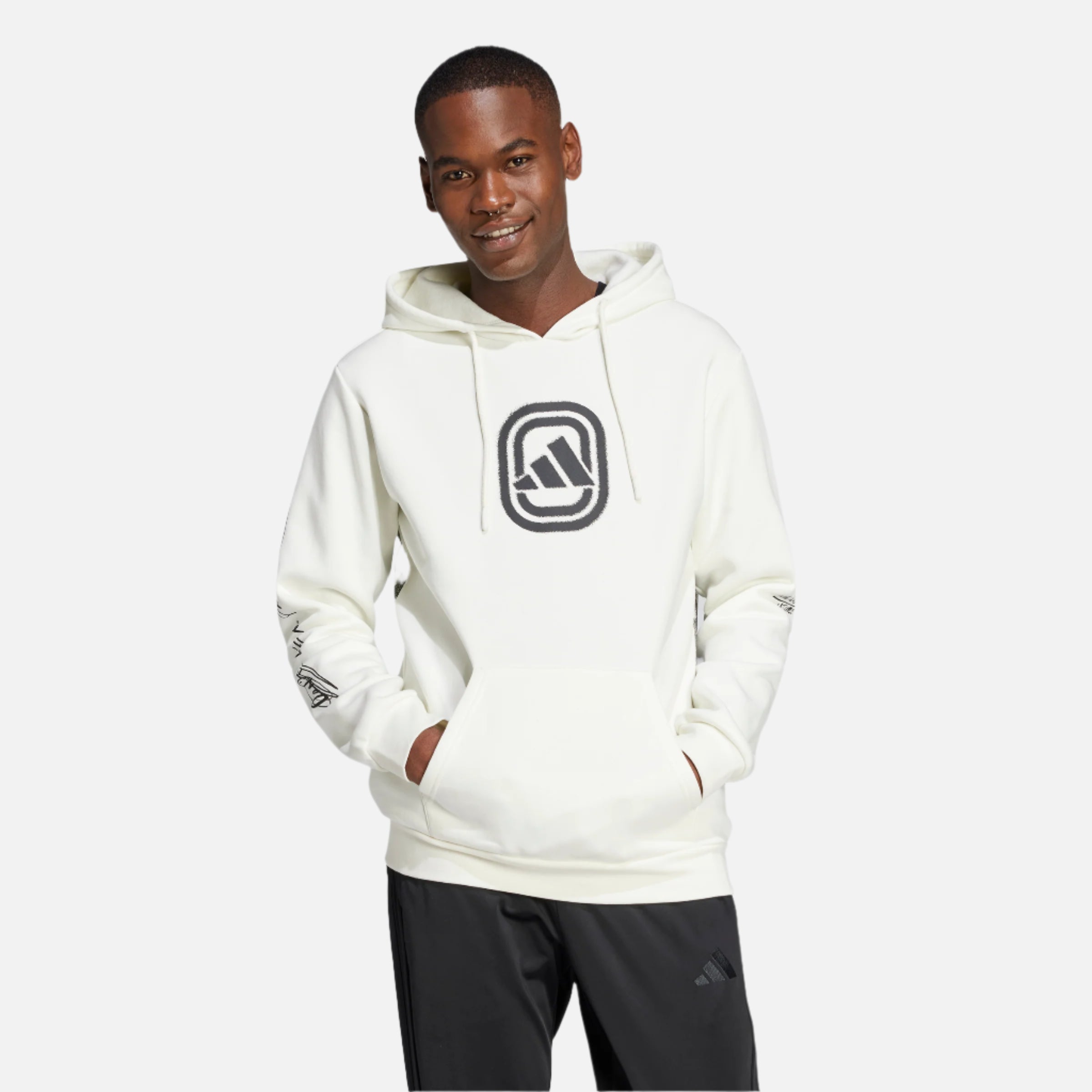 Overtime x adidas Don't Be A Fan Later Graphic Hoodie M / White Overtime x adidas Don't Be A Fan Later Graphic Hoodie M / White