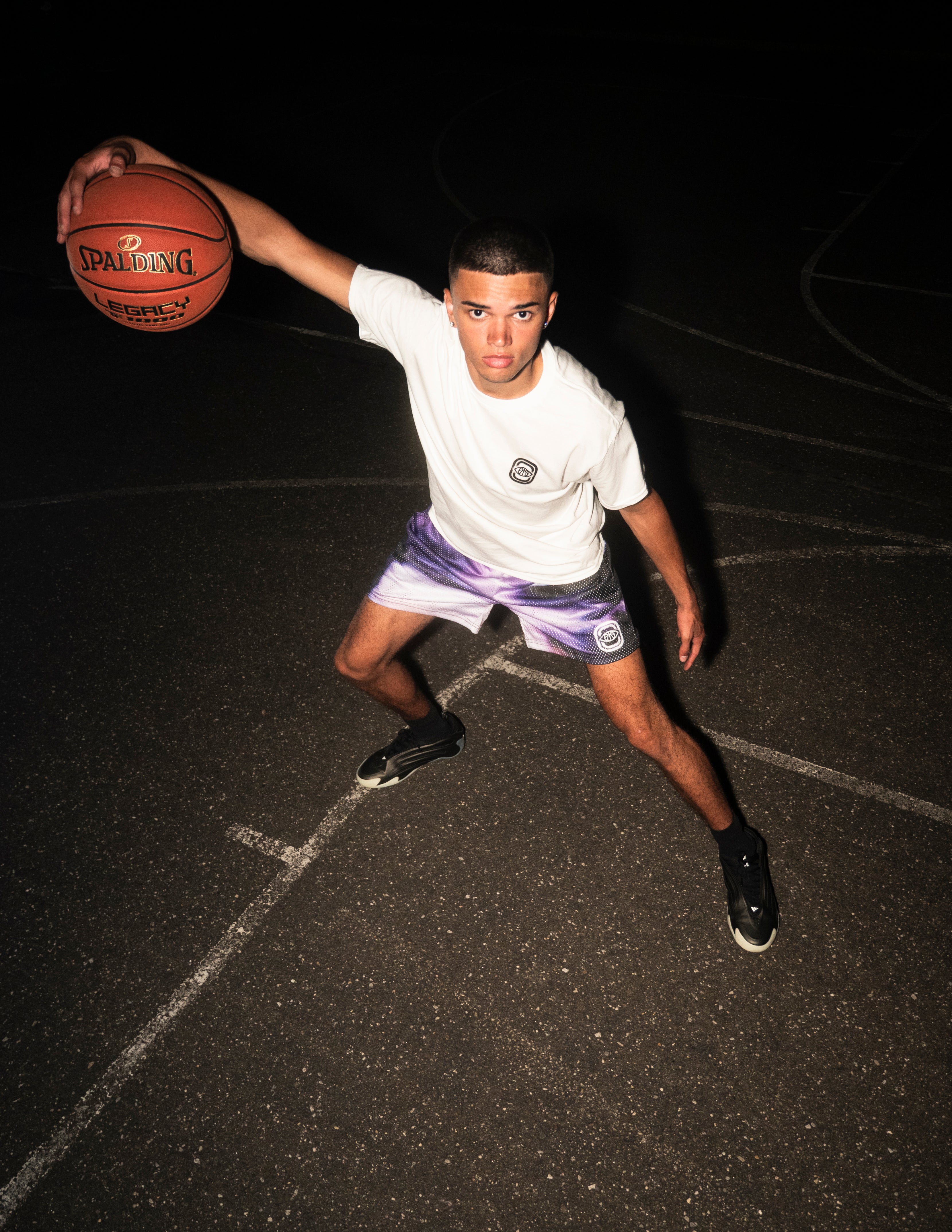 Motion Blur Hoop Mesh Shorts