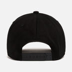 Black baseball cap with black snapback