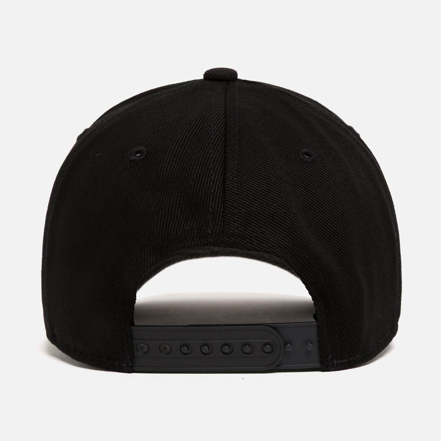 Black baseball cap with black snapback