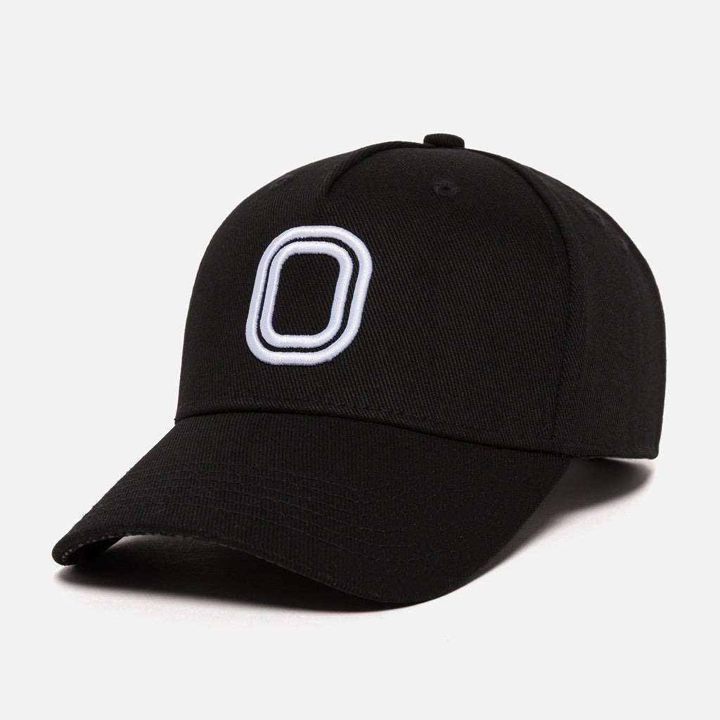 Black cap with a white "O"logo