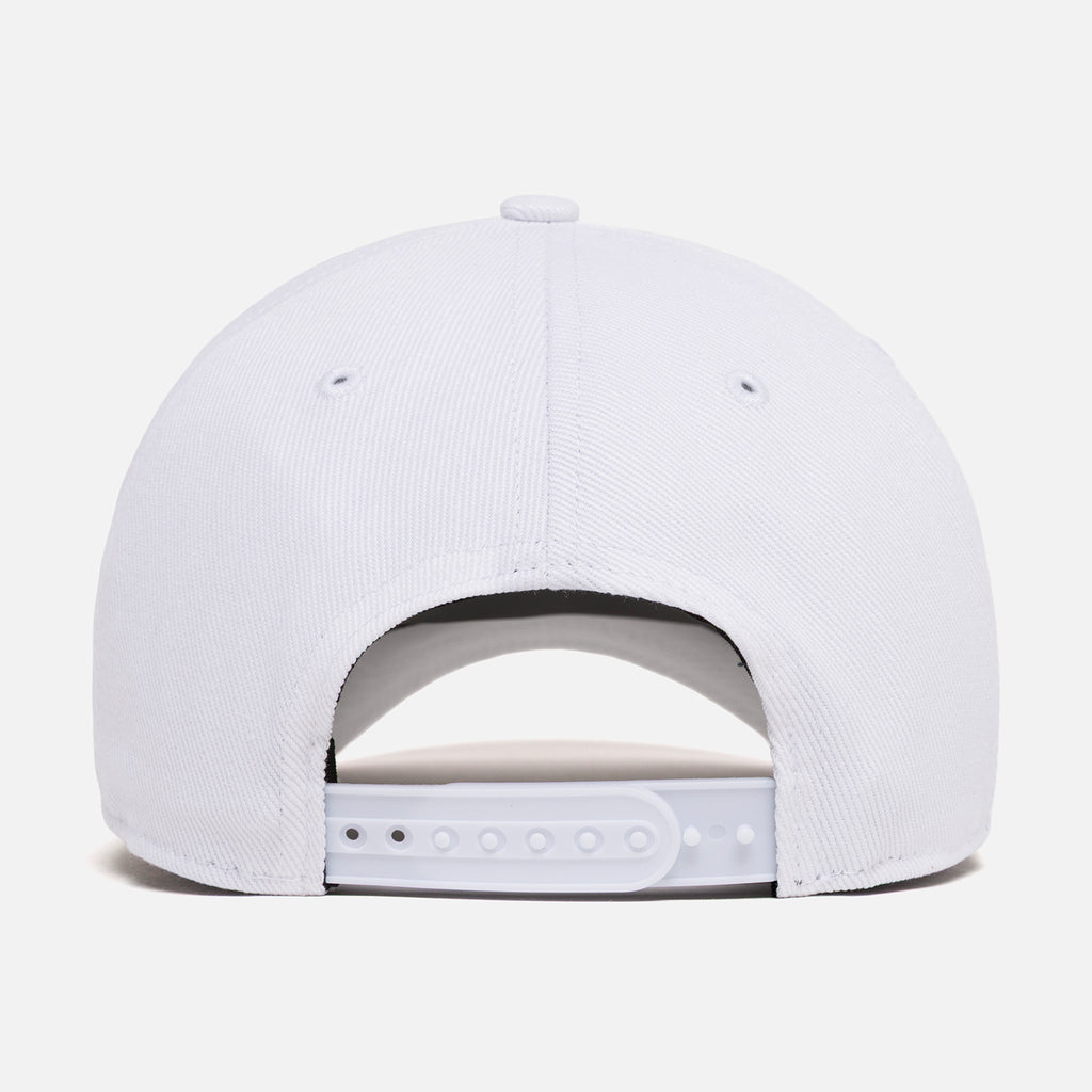 White cap with a white snapback