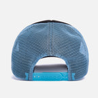 Back of a hat with blue snapback