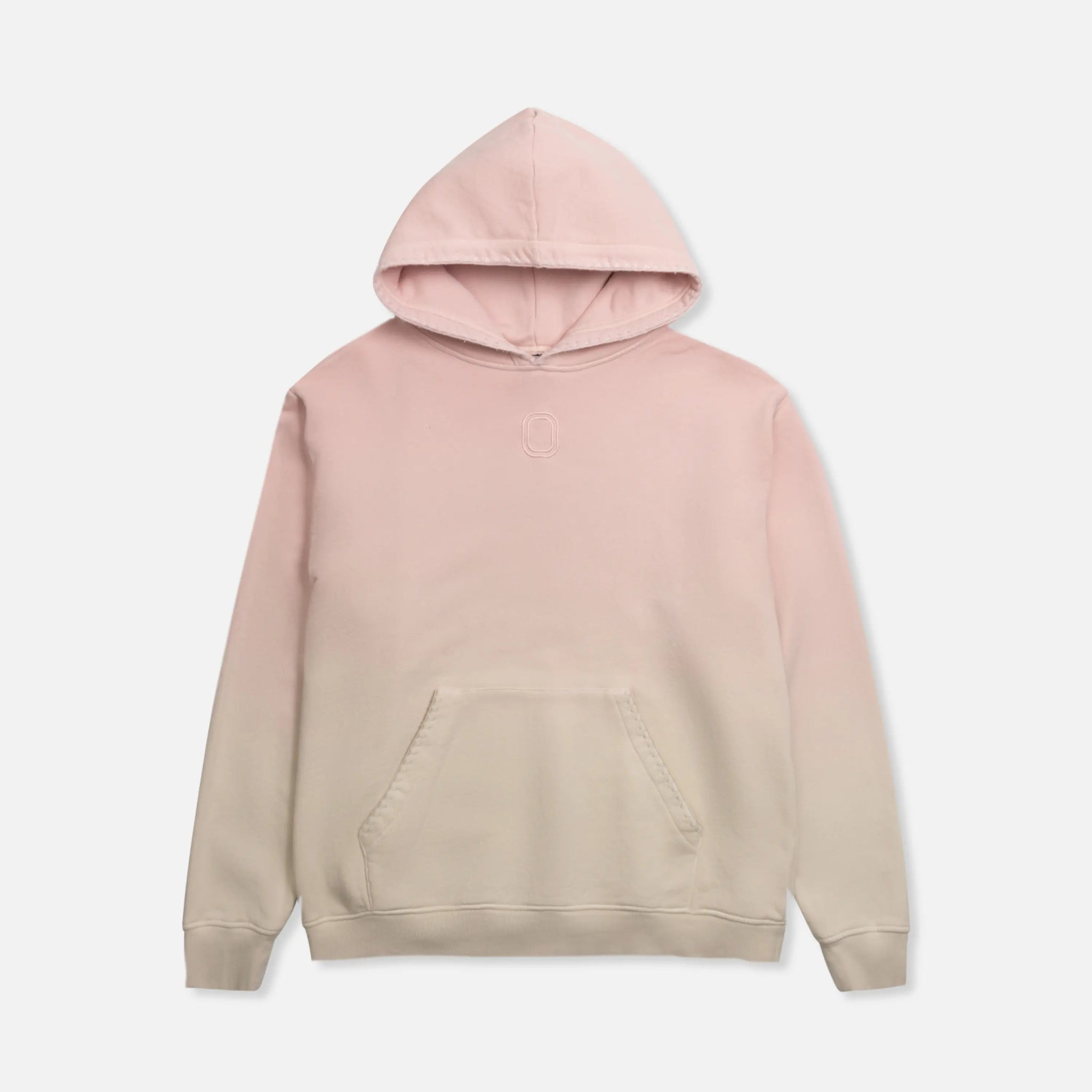 Gradient pink and beige hoodie