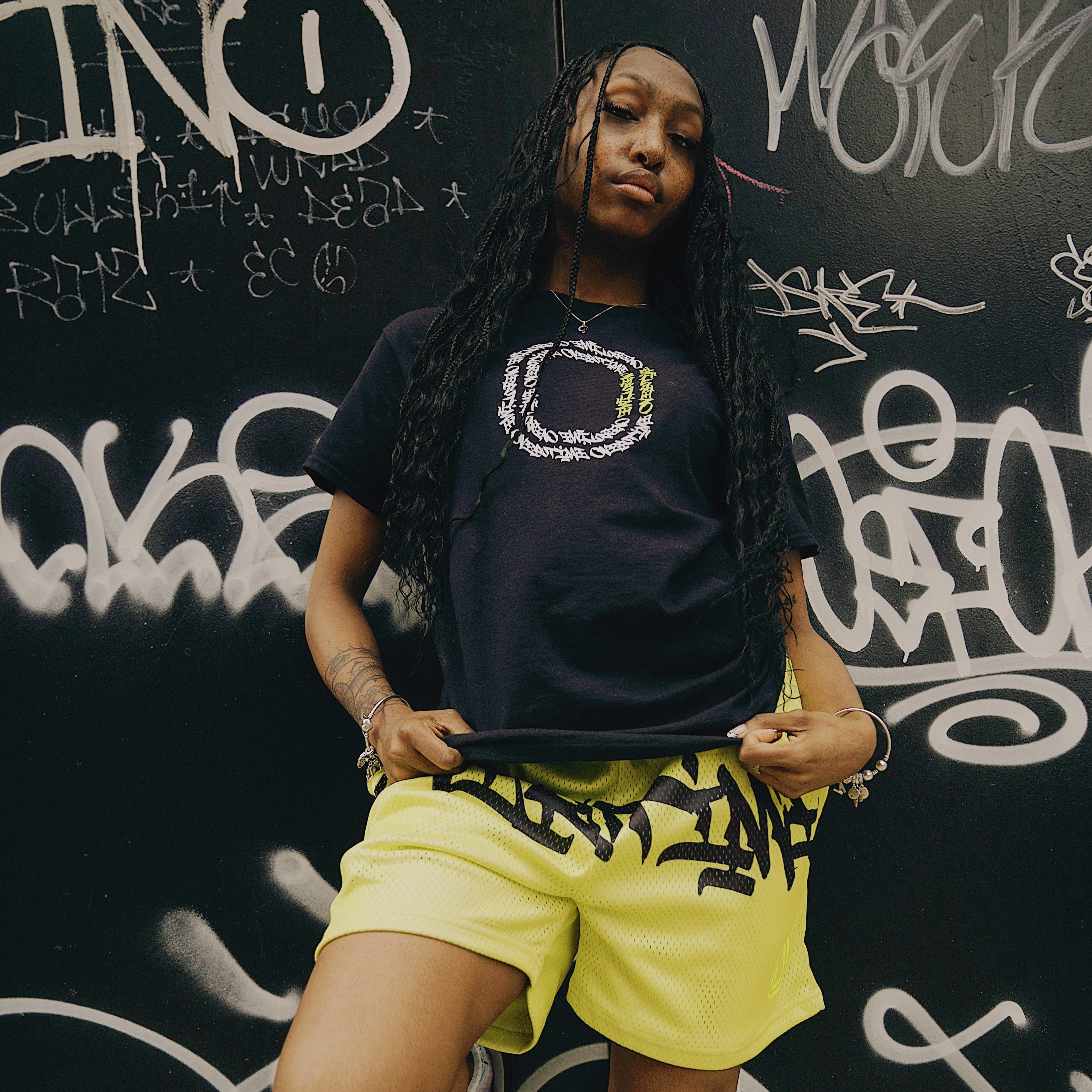 Kids Vandal Script Mesh Shorts
