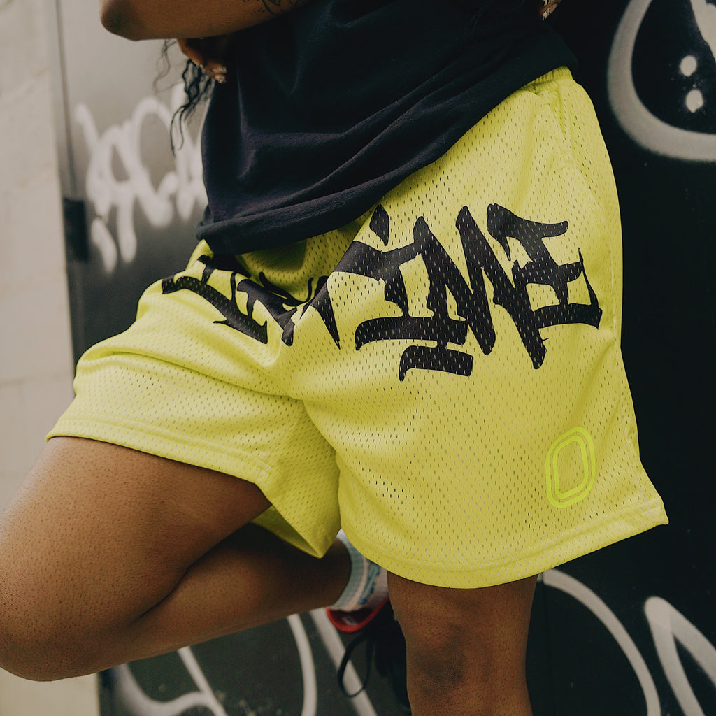 Kids Vandal Script Mesh Shorts