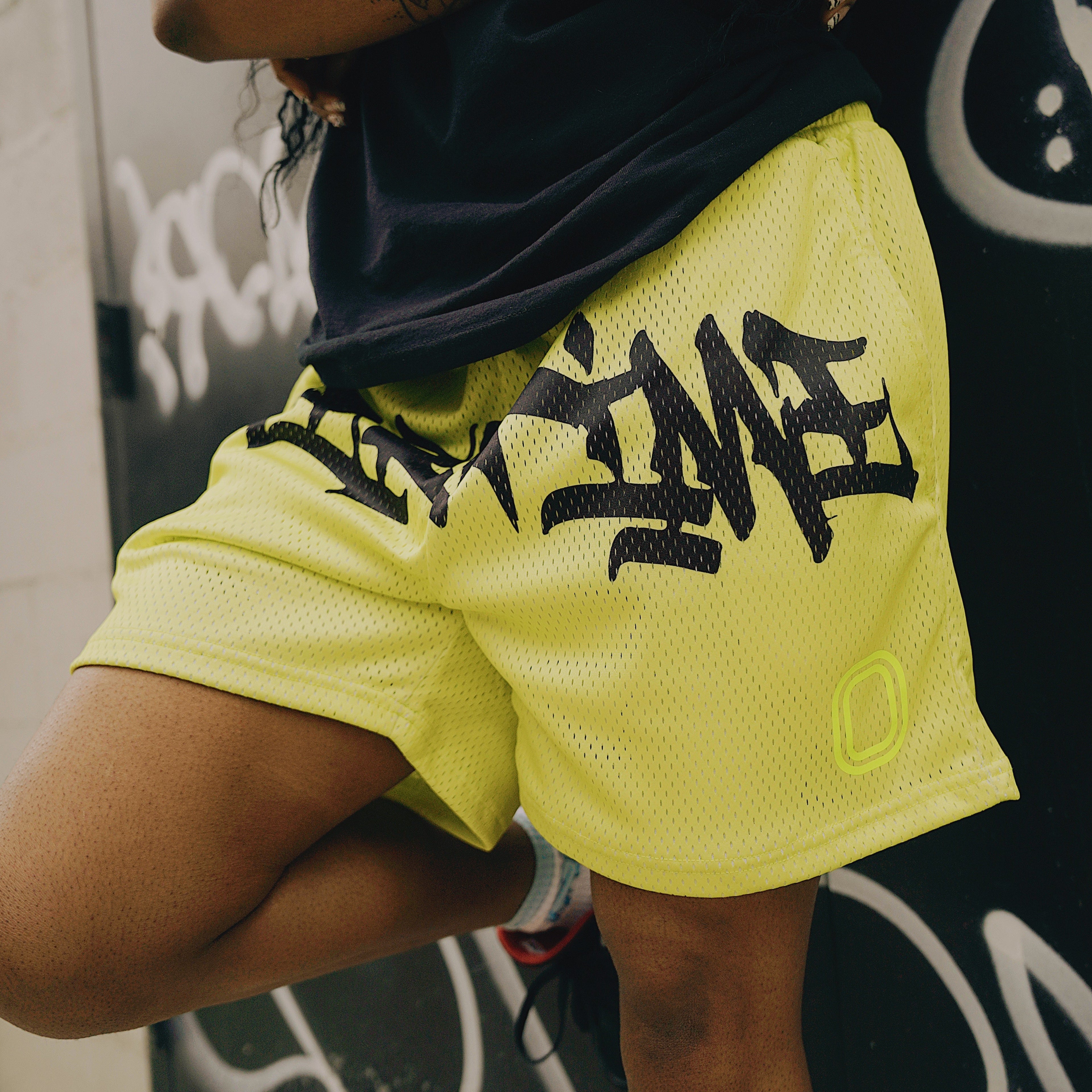 Kids Vandal Script Mesh Shorts