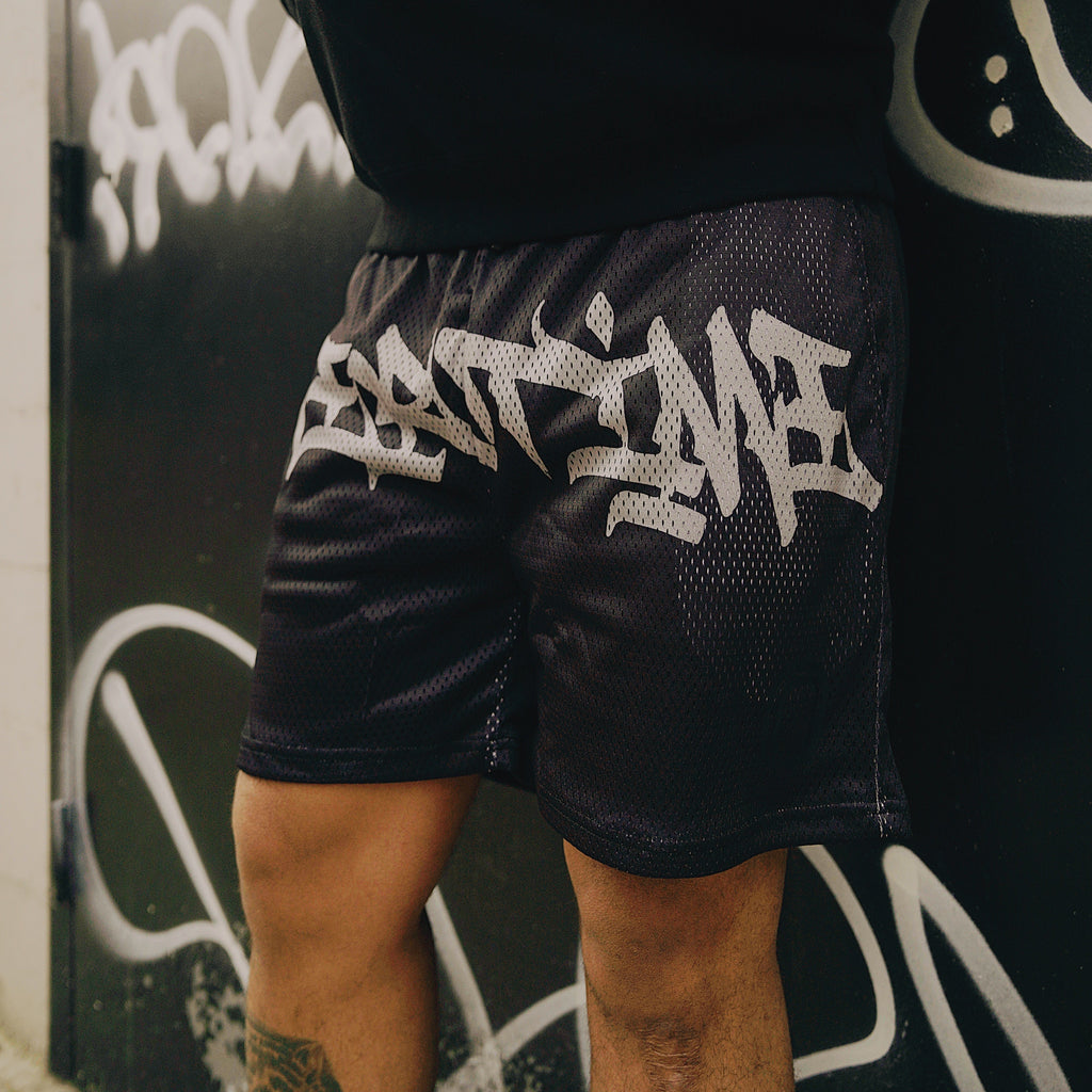 Kids Vandal Script Mesh Shorts