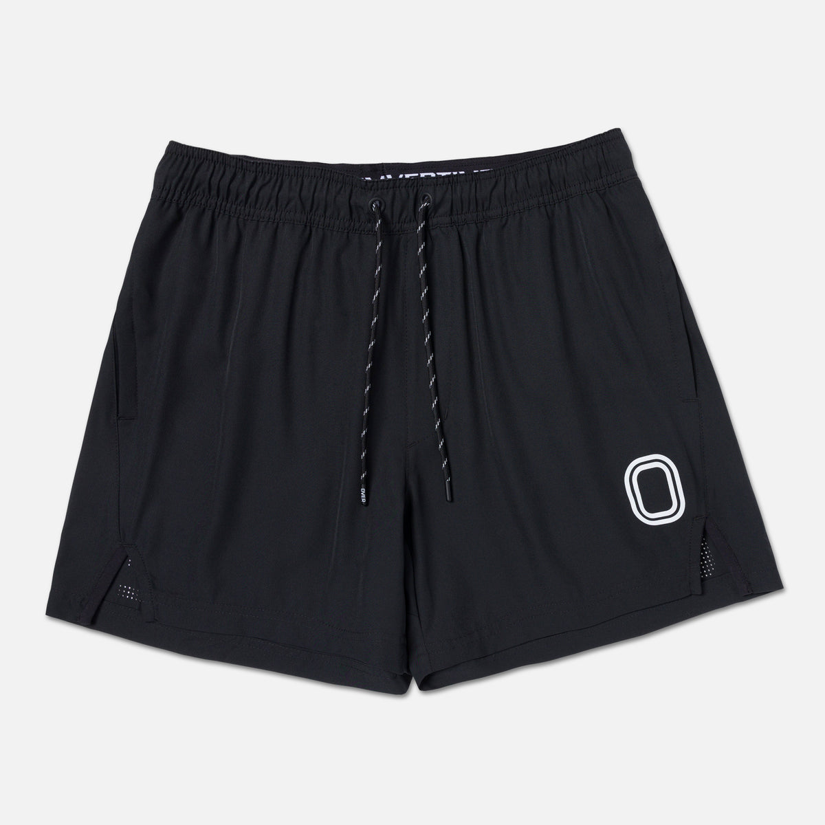 Black shorts with a white "O" logo