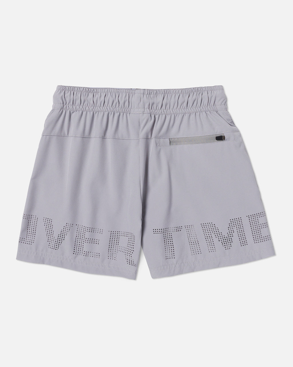 Grey shorts with "OVERTIME"