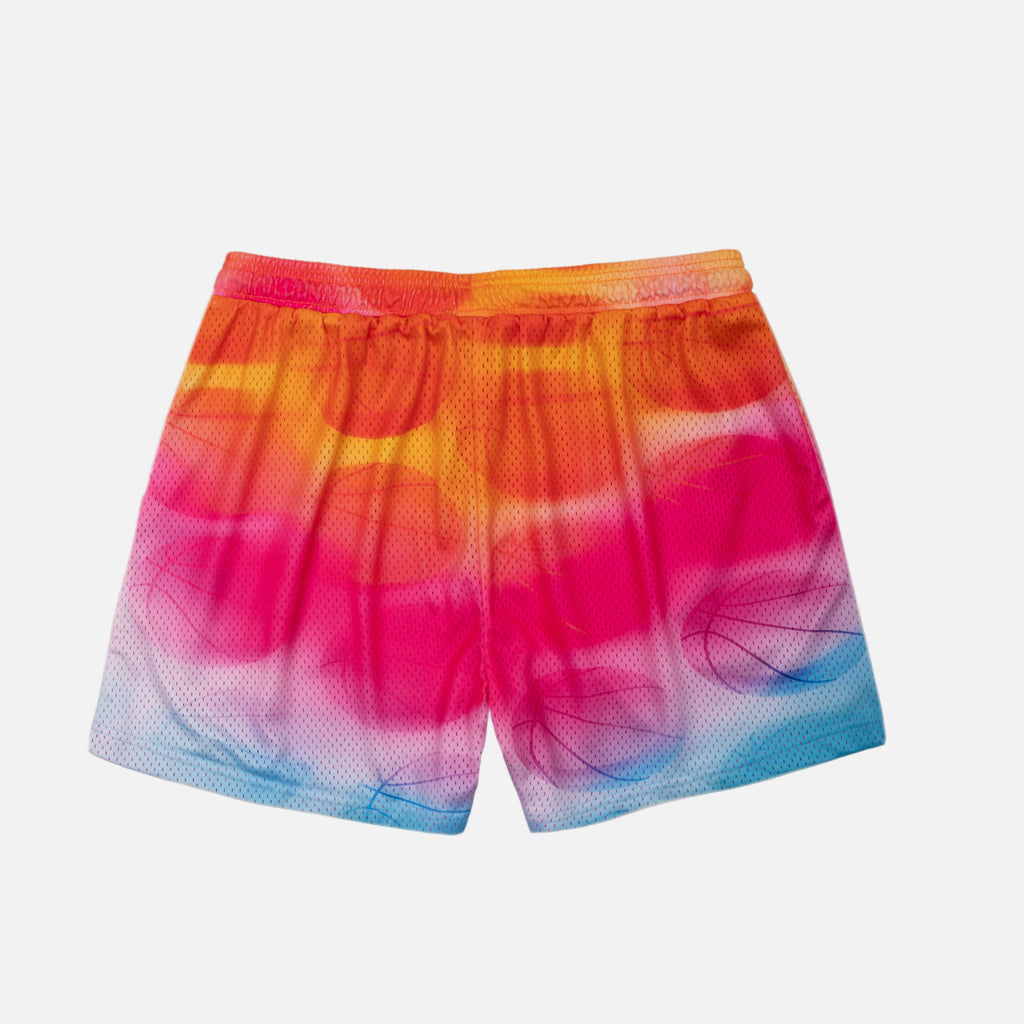Colorful tie-dye shorts 