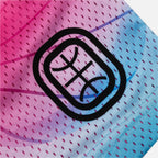 Colorful fabric with a black OTE logo