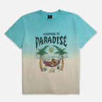 Teal Gradient t-shirt with 'Hooping is Paradise' graphic design 