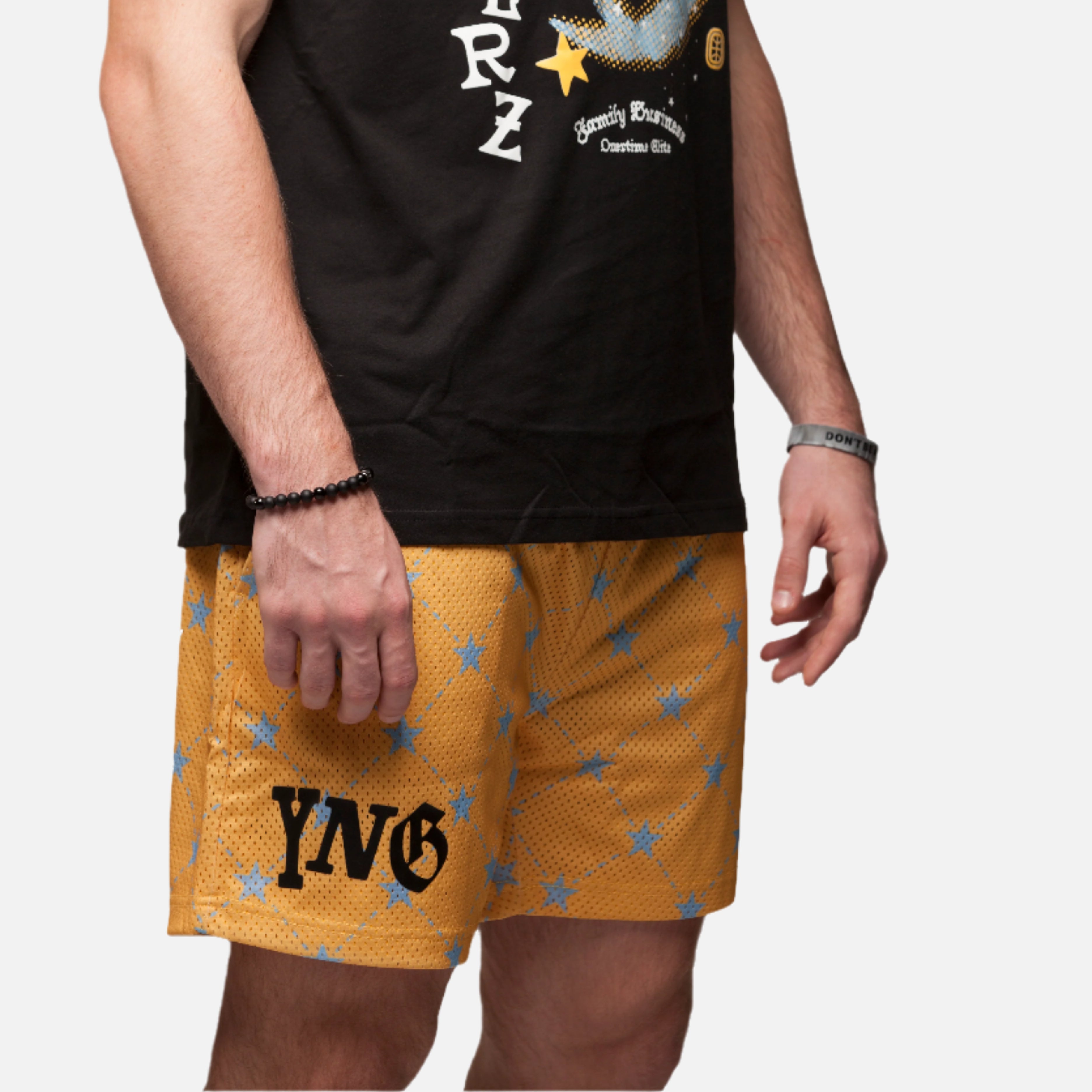 YNG Dreamerz Star Mesh Shorts