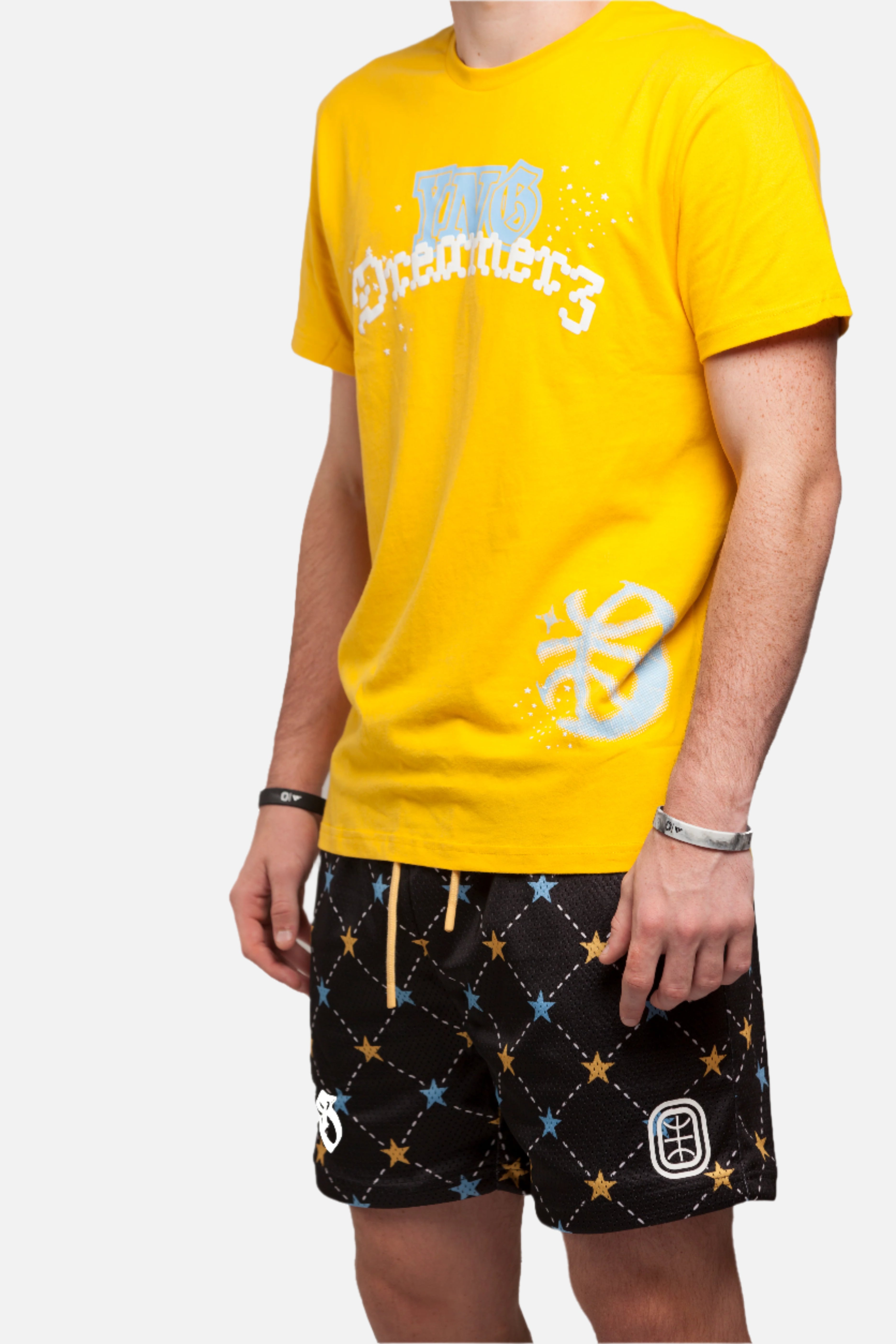 YNG Dreamerz Star Mesh Shorts