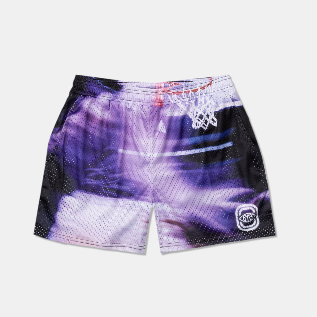 Motion Blur Hoop Mesh Shorts