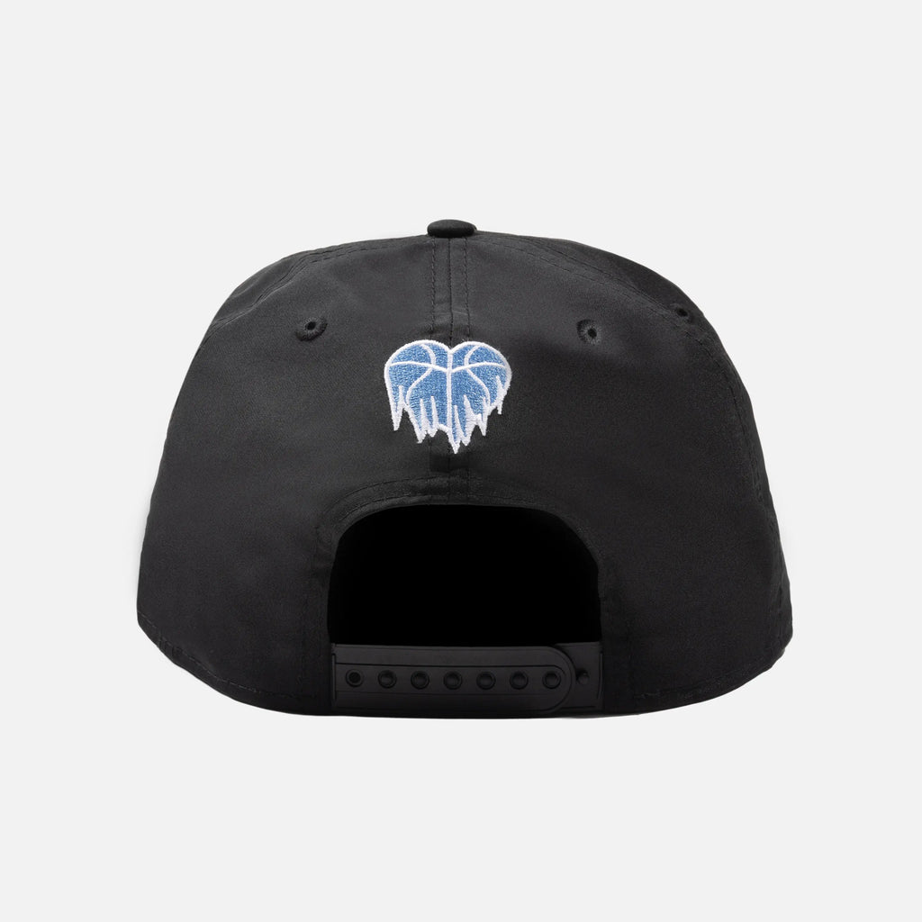 Black cap with a Cold Hearts logo and black snapback