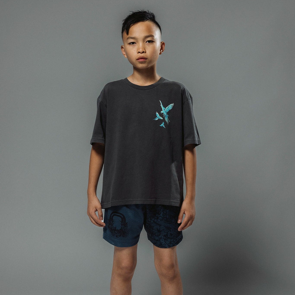 Kids Floral Mesh Shorts