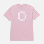 Pink t-shirt with a white "O logo