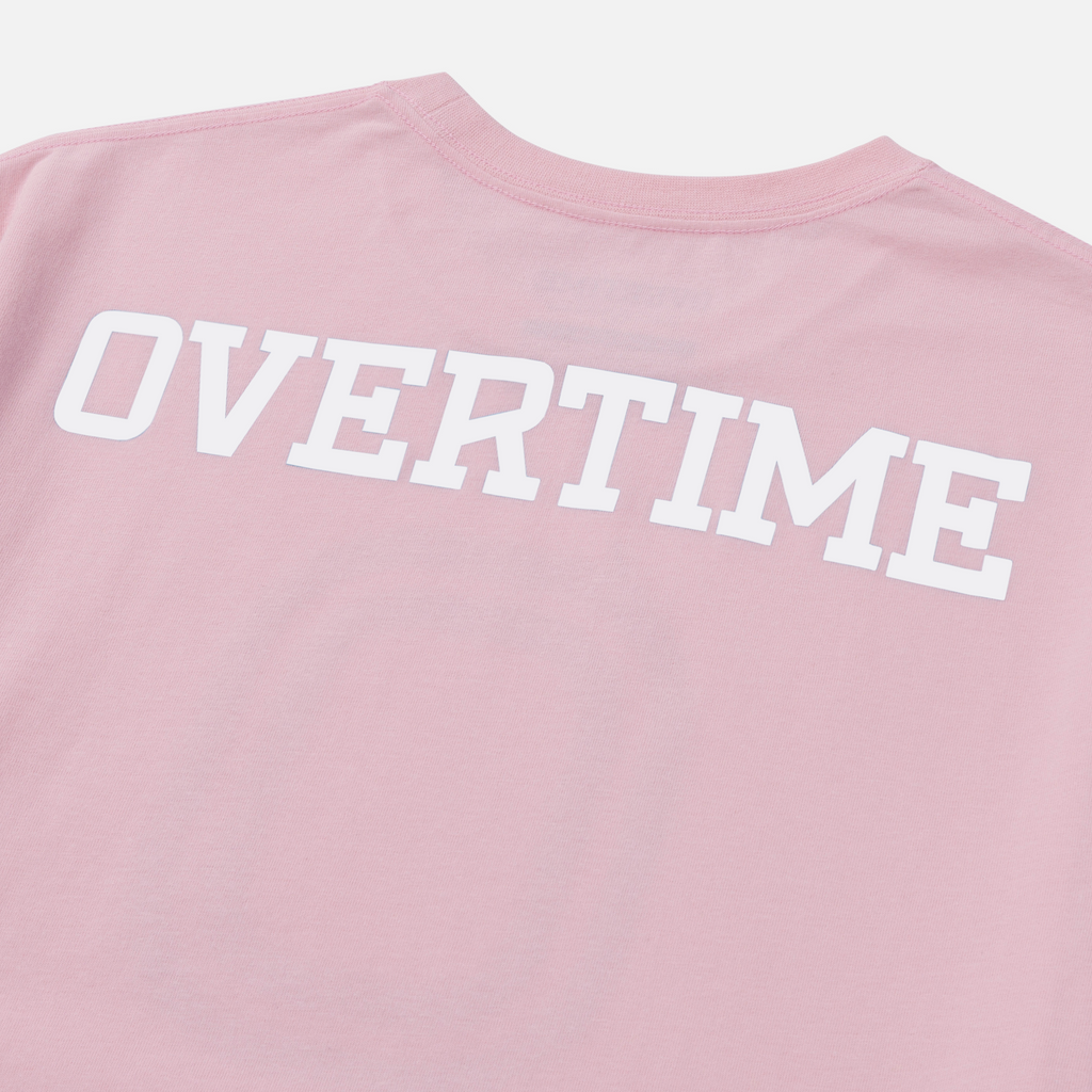 Close-up of "OVERTIME" logo