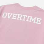 Close-up of "OVERTIME" logo