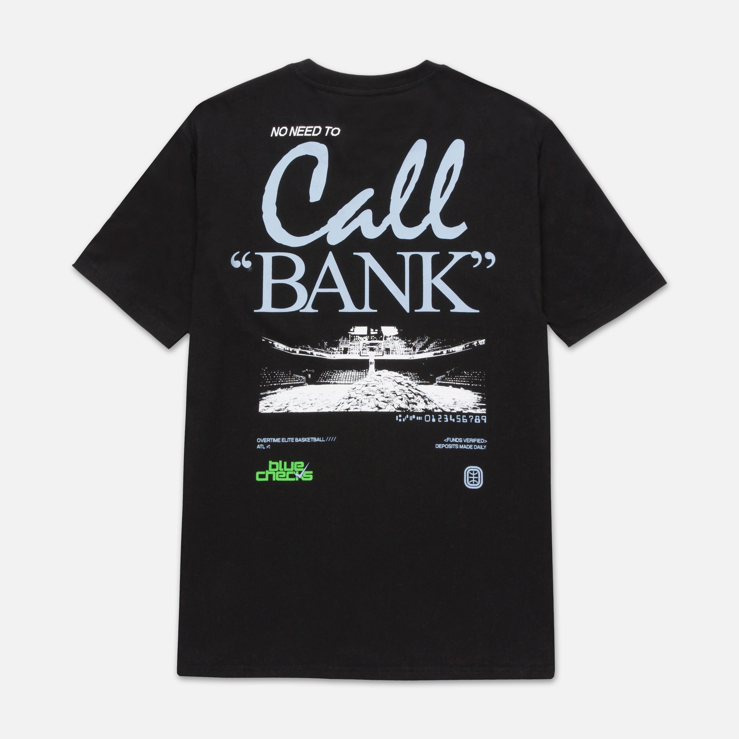 Blue Checks Call Bank Tee – OVERTIME