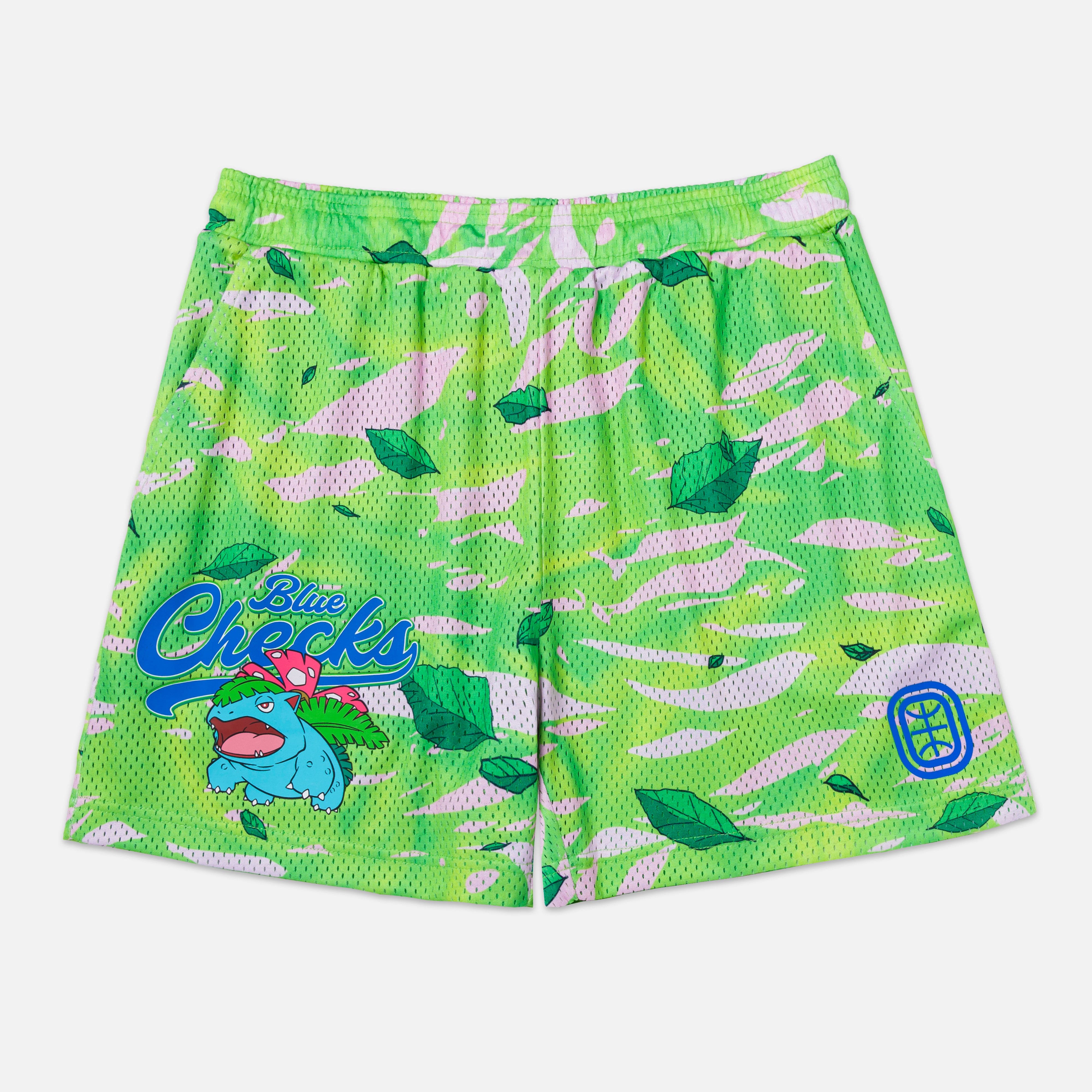 Overtime Elite | Pokémon Blue Checks Venusaur Shorts – OVERTIME