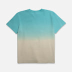 Teal to beige gradient t-shirt