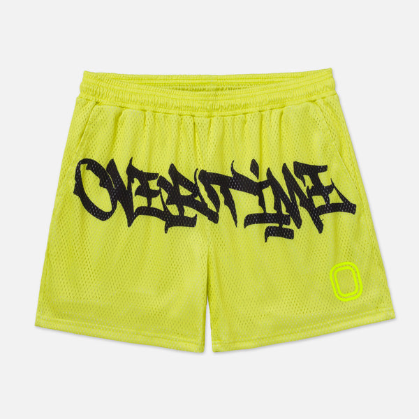 Vandal Script Mesh Shorts – OVERTIME
